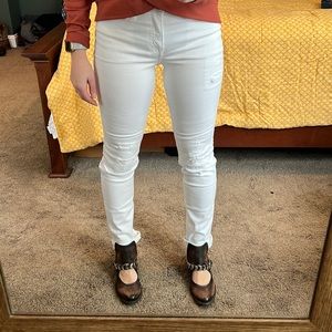 abercrombie girls white skinny jeans